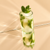 4-pack Drinkglazen met Glazen Rietjes