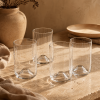 4-pack Drinkglazen met Glazen Rietjes