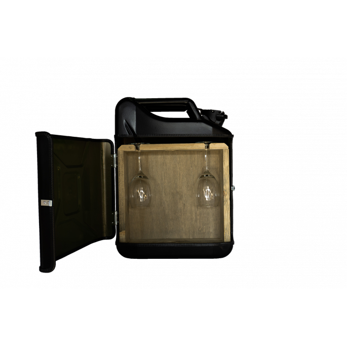Jerrycan wijnbar - Zwart - Cadeau wijn liefhebber