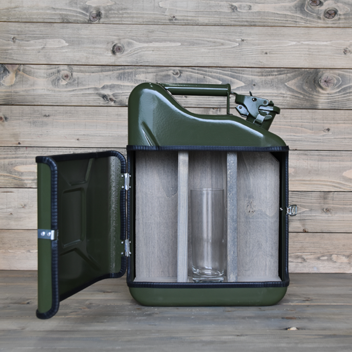 Jerrycan Bacardi Giftset - Groen - 10L - Perfect voor Feestjes - Origineel en Praktisch - Giftset