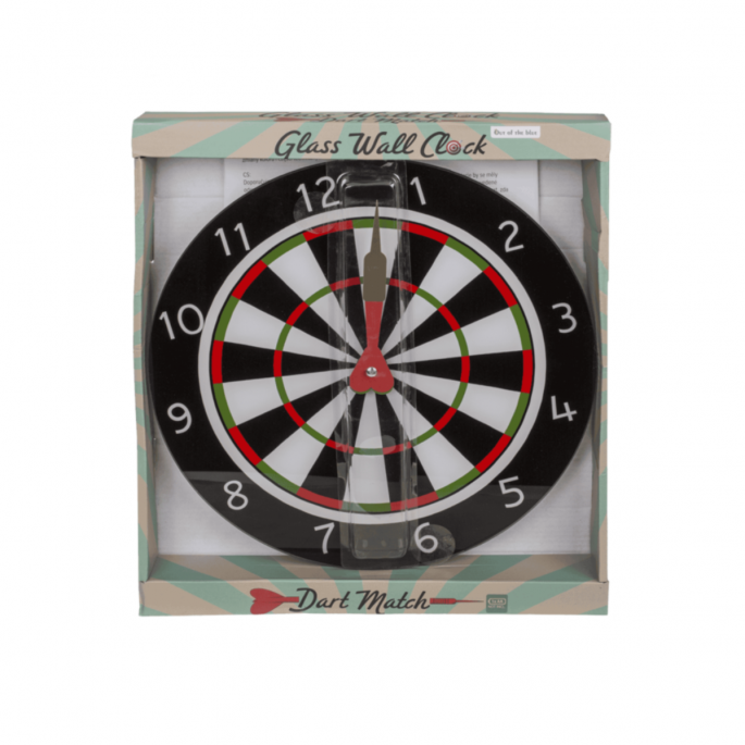 Verpakking Glass-Wall clock, Dart Match