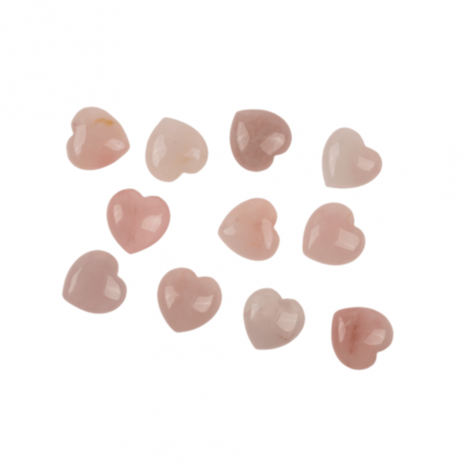 Heart shaped rose quartz 