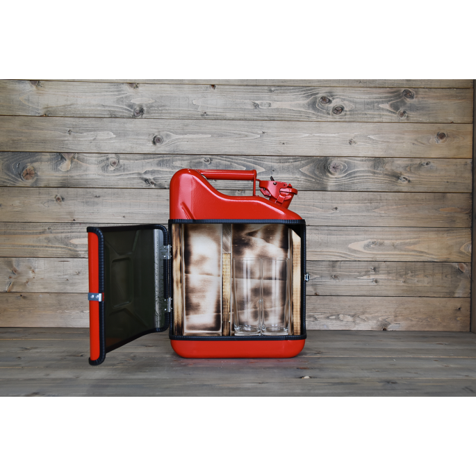 The Stillery Giftset 10L - Rood - Stalen Jerrycan - Functioneel en Stijlvol - Opslag - Uniek Cadeau Idee