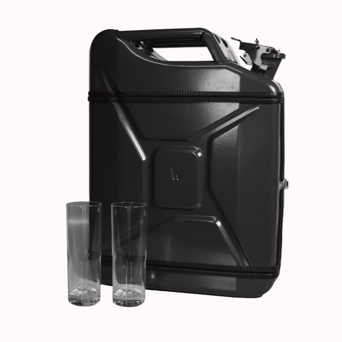 Jerrycan Bar – Sterke Drank - Zwart | MegaGadgets