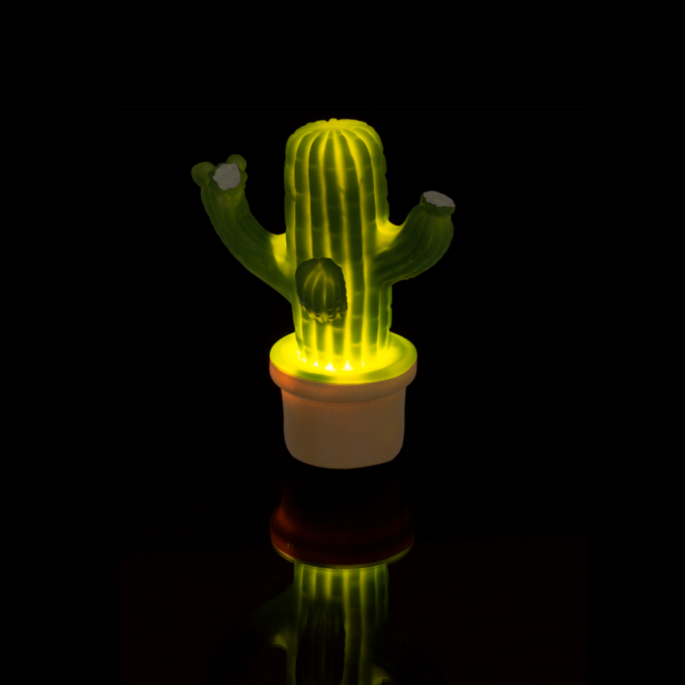 Lampje geeft licht in het donker - LED Mood lamp, Cactus, 8 x 12 cm, (57/1267)
