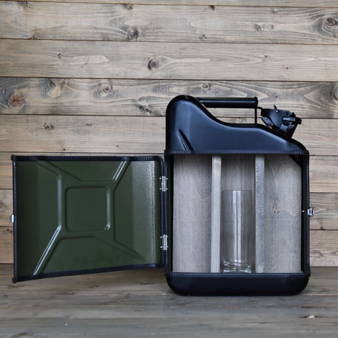 Jerrycan bacardi giftset 'Zwart'