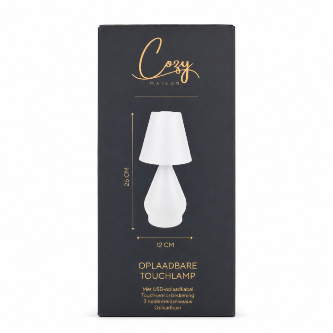 Cozy Maison Oplaadbare Tafellamp - Wit