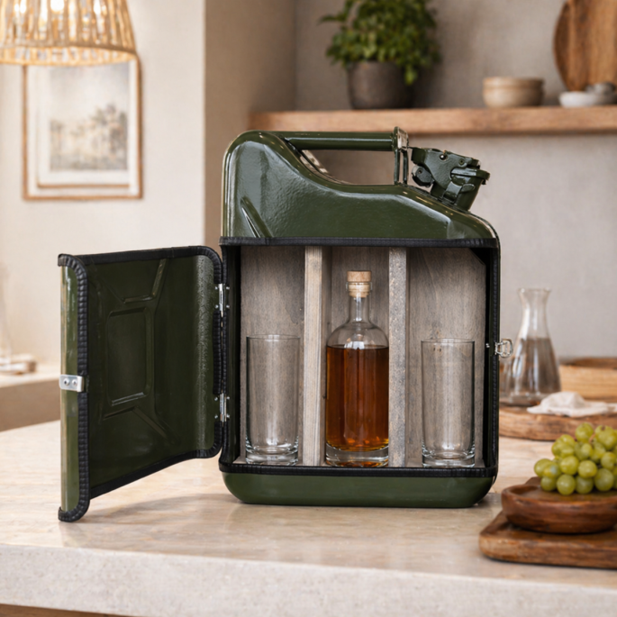 Jerrycan bacardi giftset 'Groen'