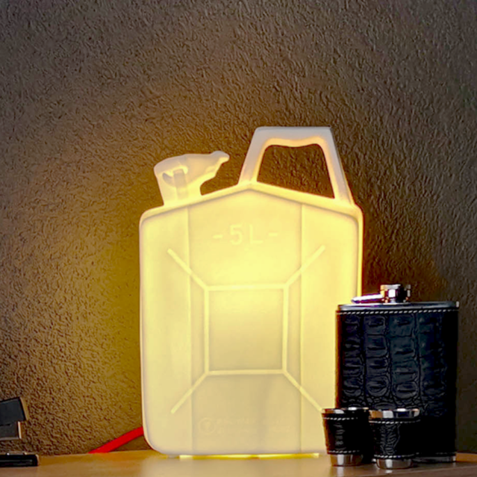 Jerrycan lamp 5L porselein wit