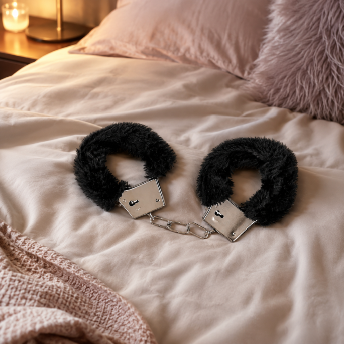 Plush Handcuffs Zwart