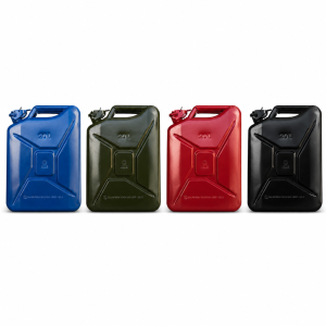 Stalen jerrycan 20L - Groen, rood, zwart of blauw