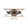 Achterkant Airplane Clock, vintage look, out of black