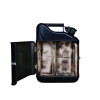 Jerrycan 10L 'The stillery' giftset zwart | met glazen | Gave cadeautip